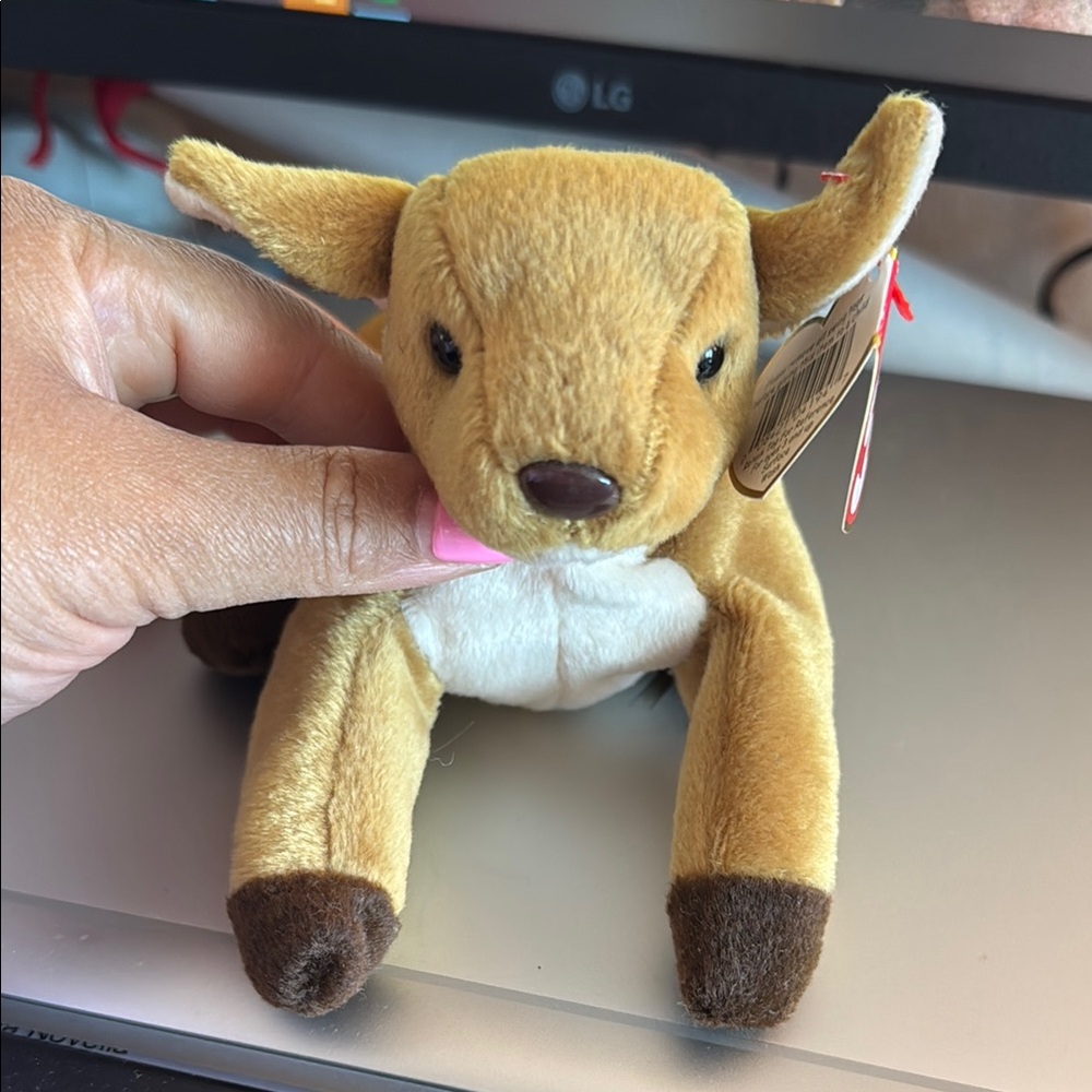 Cute Brown and White Plush Toy